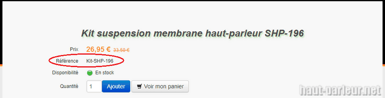 reference de l'article
