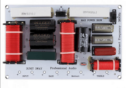 Filtre haut-parleur passif 3 voies 850Hz/3800Hz 4/8 ohms sur la boutique du haut-parleur