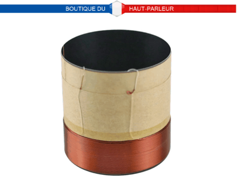 Bobine mobile haut-parleur basse 37,5mm 8 ohms support aluminium noir