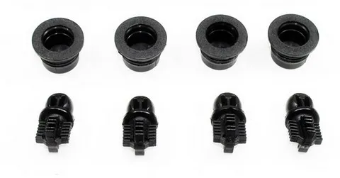 4 clips males et femelles En plastique noir, pour fixer les cadres de protection d'enceintes