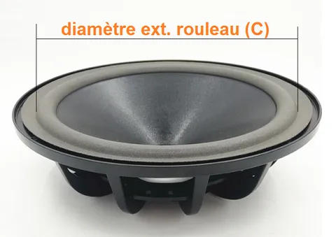 Le diamètre C correspond au diamètre extérieur du rouleau