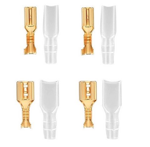 Ensemble de 2 cooses isolées femmelles 2,8mm et  2 coosses isolées femmelles 4,8mm