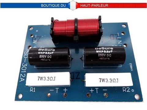 filtre haut-parleur 2 voies 50 à 300 watts 6-8 okms 2300 Hz