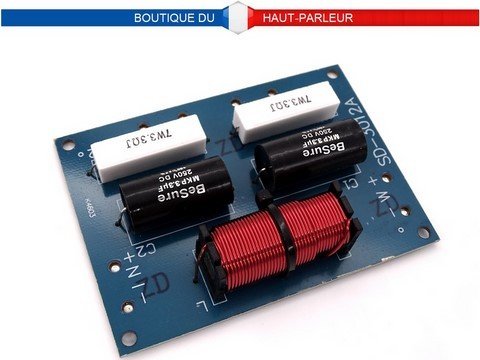 filtre haut-parleur 2 voies 50 à 300 watts 6-8 okms 2300 Hz