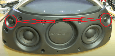 les 2 tweeters de l'enceinte HARMAN KARDON Go + Play