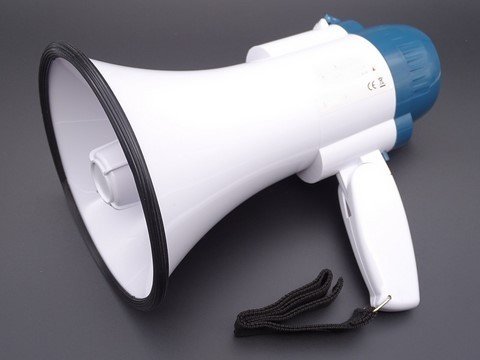 Megaphone enregistreur 15 watts à batterie