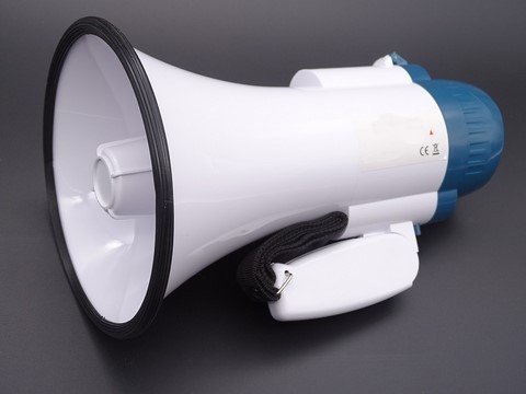 Megaphone enregistreur 15 watts à batterie