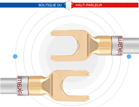 Paire de cosses fourche Nakamichi pour cable 4 mm²