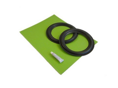 Kit de réparation pour membrane haut-parleur de 12.5 cm de diamètre. Ce Kit comprend 2 suspensions haute qualité et un tube de colle époxy haute résistance.