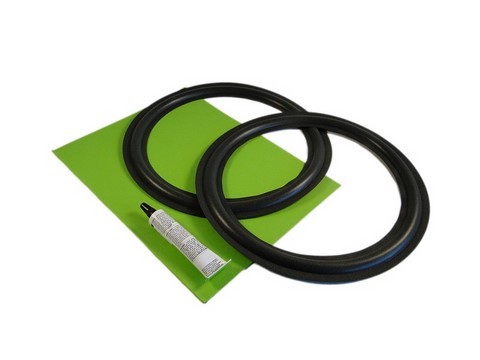 Kit de réparation pour membrane haut-parleur de 23.4 cm de diamètre. Ce Kit comprend 2 suspensions haute qualité et un tube de colle époxy haute résistance.