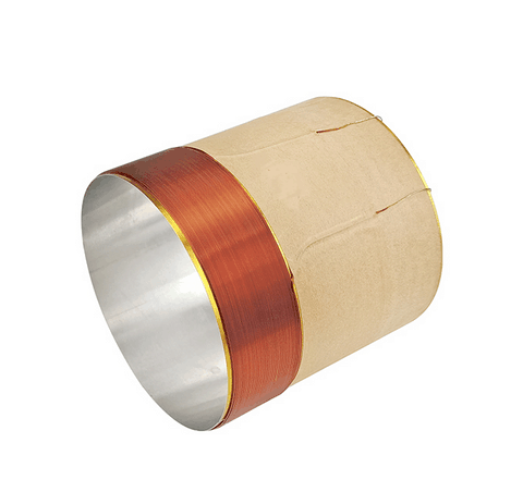 Bobine mobile diamètre interne 61mm en fil de cuivre sur support aluminium.