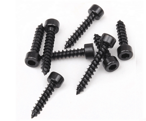 Vis haut-parleur noire à tête hexagonale, en acier au carbone M4 x 25 mm