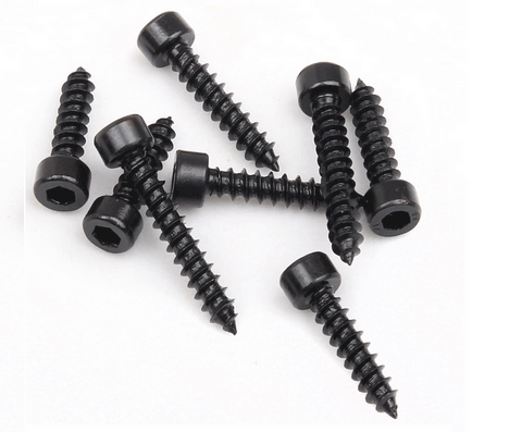 Vis haut-parleur noire à tête hexagonale en acier au carbone M5 x 25 mm
